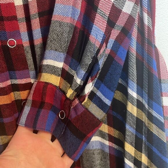 L’Agence Cameron Shirt Dress Plaid Maxi S - Picture 11 of 12